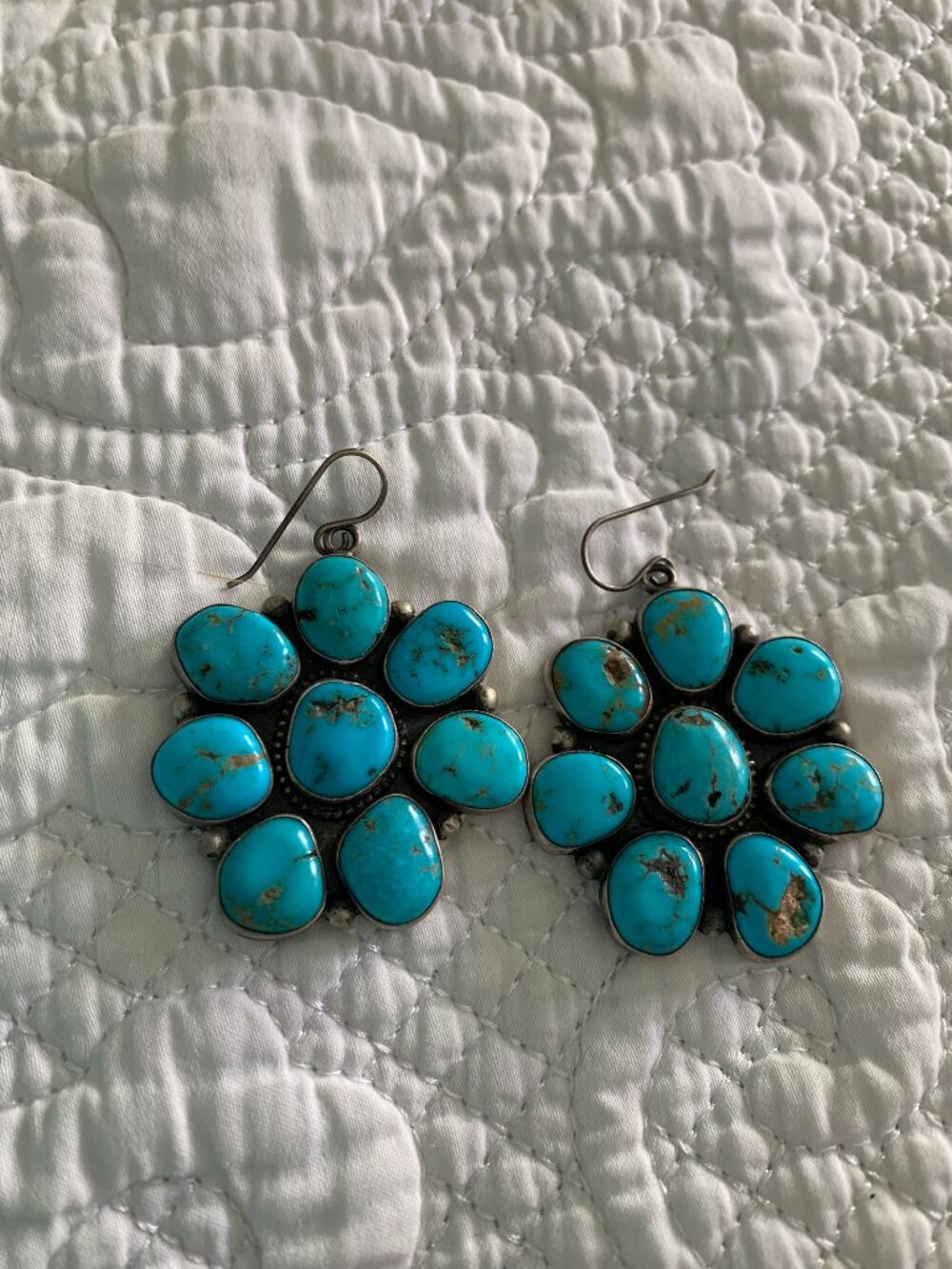 Navajo Artist Spencer Flower Earrings